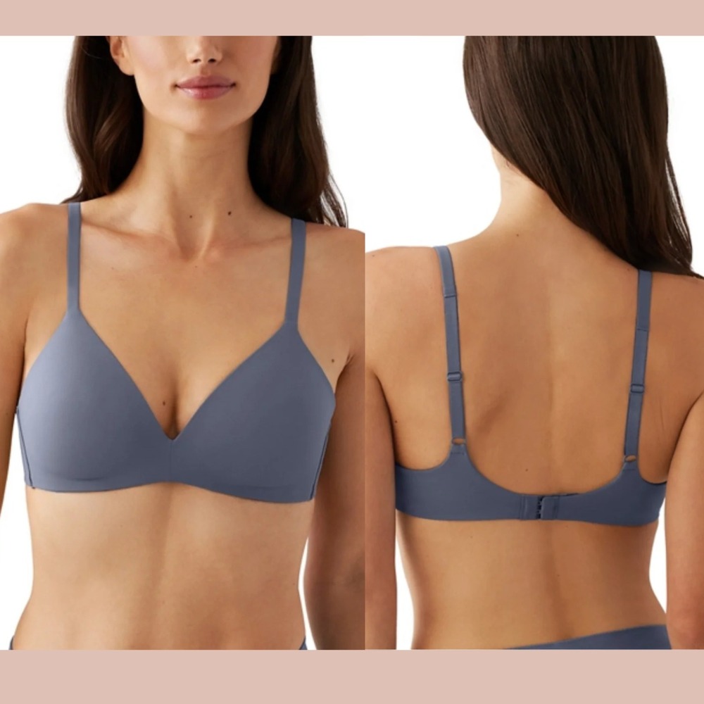 NEW $68  Wacoal [ 34DD US ]‎ How Perfect No-Wire Contour Bra in Blue #U1786